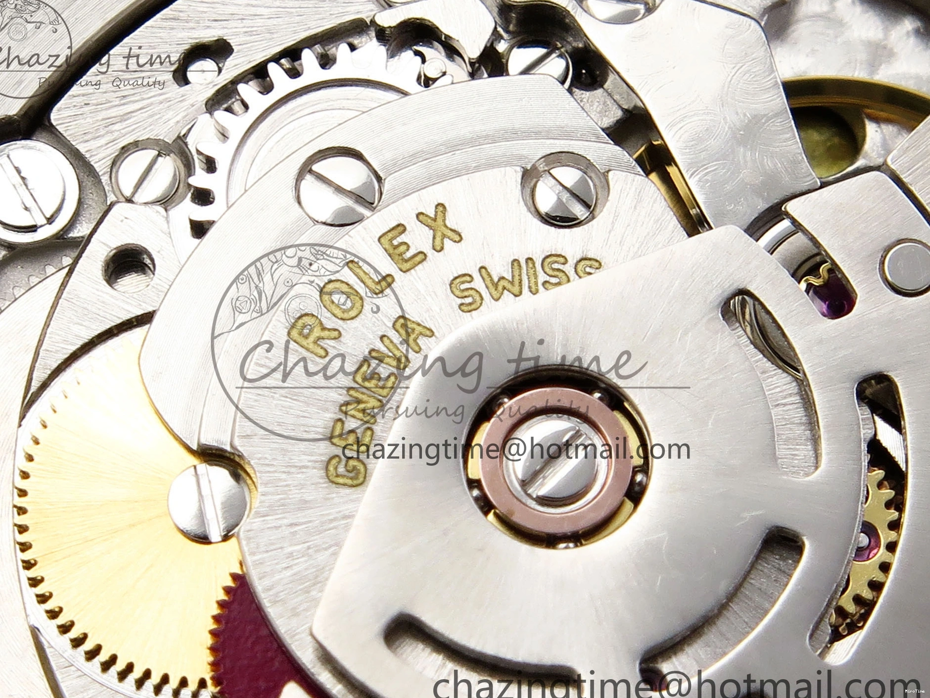 MiroTime 0523 QuickDry DayDate 40 SS GSF Gain Weight Blue Roman Dial Diamonds Bezel on President Bracelet A 1917